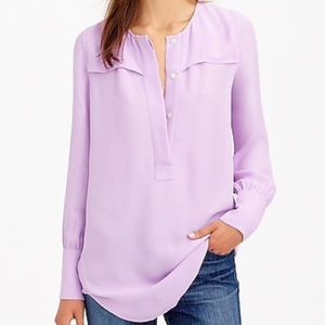 Beautiful lavender J. Crew blouse size 00 NWOT!